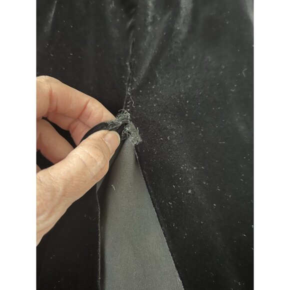 Vintage 80s Black Velvet Evening Dress Dolman Sleeves Open Back Size 6. Z - Picture 7 of 7